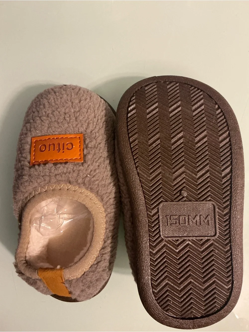 Cituo Kids Cozy Brown Slippers